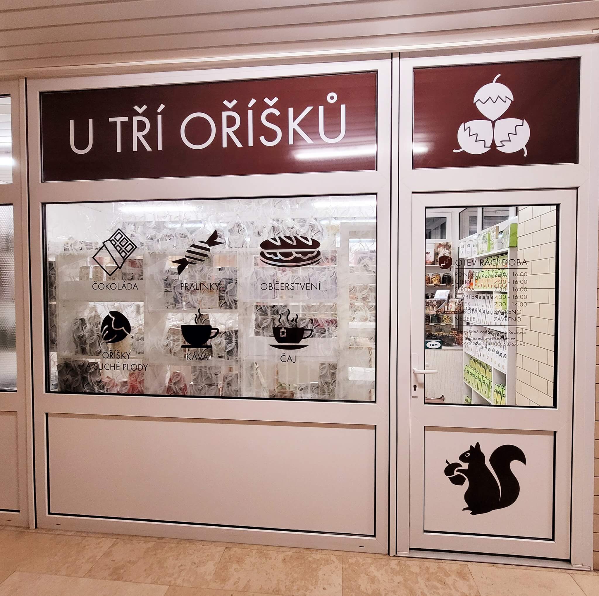 U Tří oříšků - prodejna Brno-Šlapanice